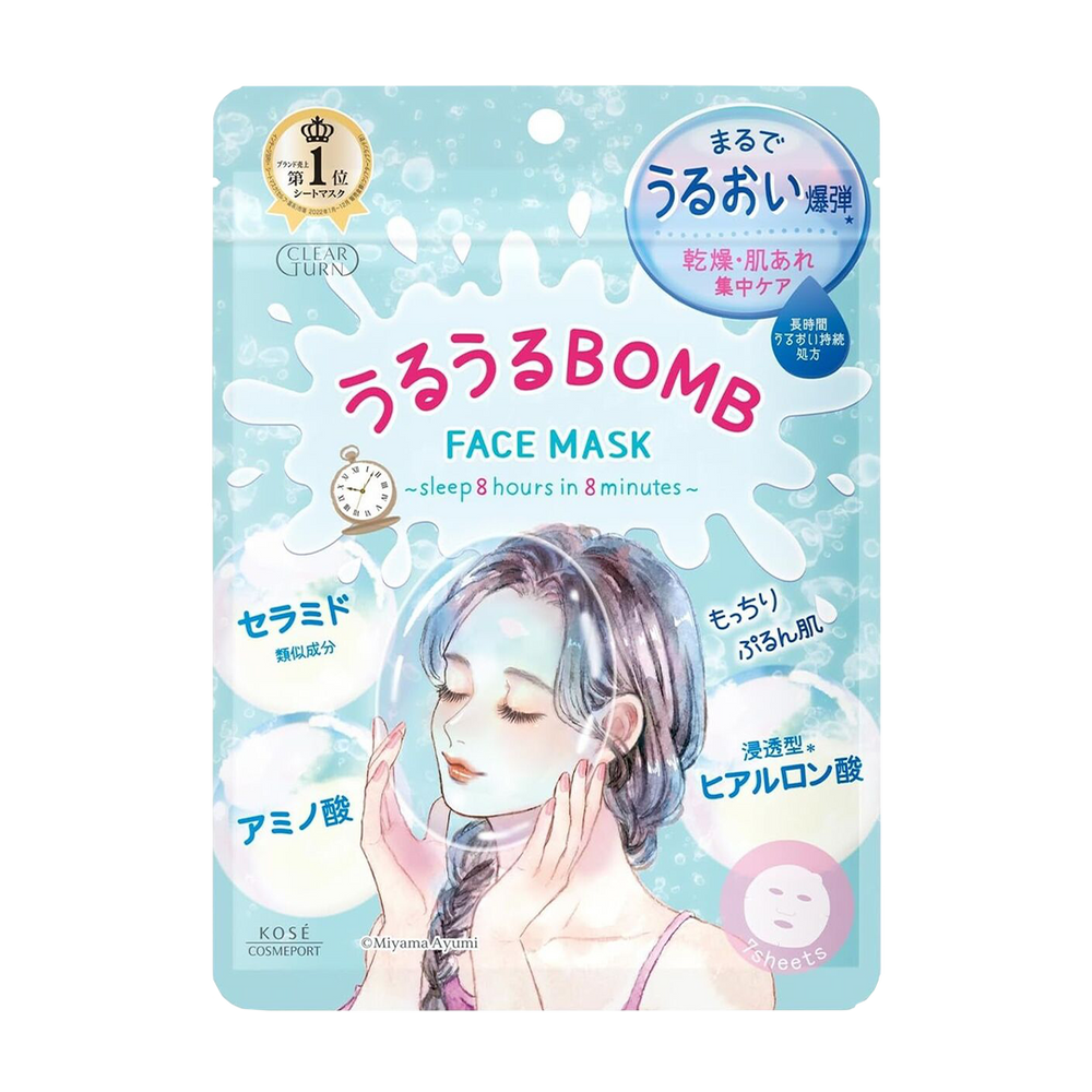 Clear Turn - Uruuru Bomb Face Mask